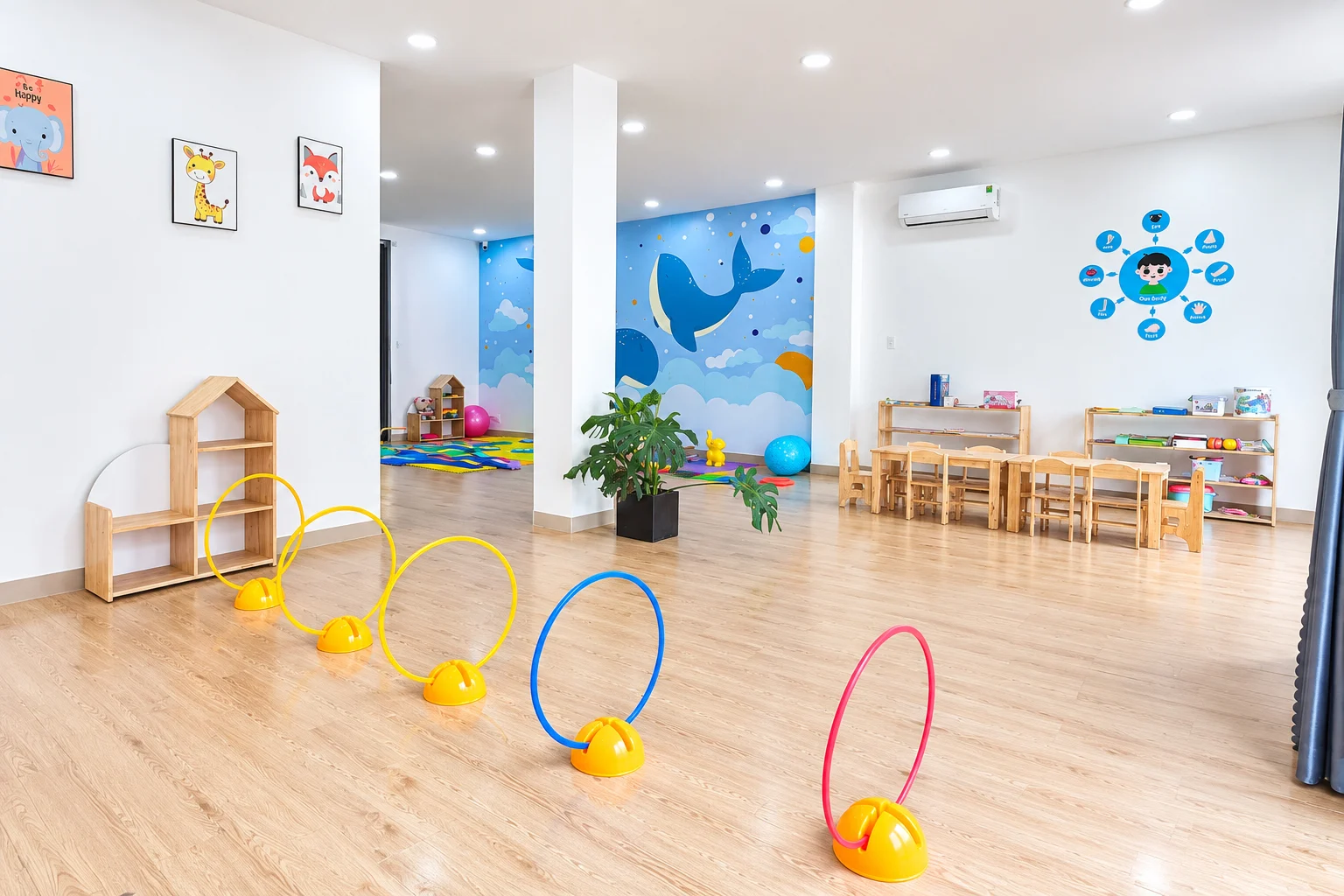 Không gian học tập & vận động liên hoàn rộng mở
